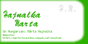hajnalka marta business card