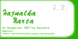 hajnalka marta business card